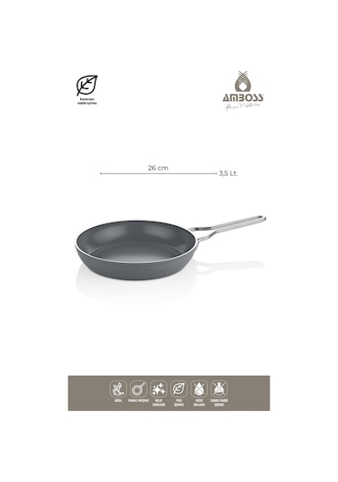 Amboss Sera Nova 7 Parça Seramik Tencere Tava Seti Gri