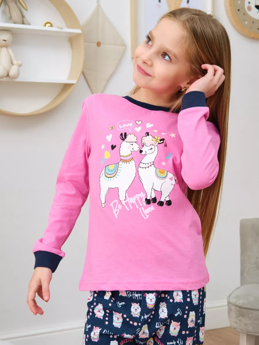 T-sod Pjama Şort Ve Uzun Kollu Üst İle 149822605 Pembe