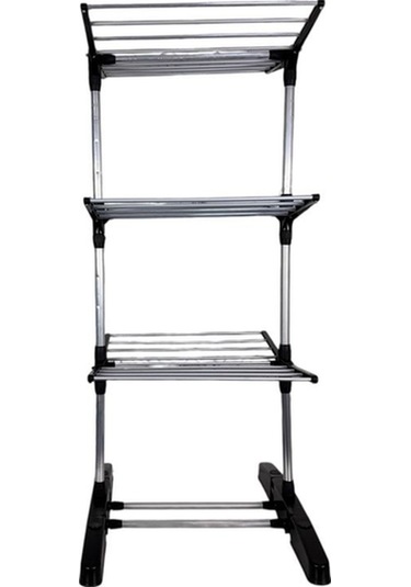 3 Katlı Berber Havlu Askısı Siyah