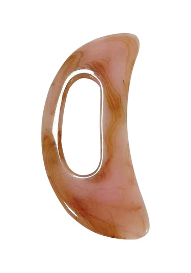 Vkemall Pembe El Tipi Reçine Gua Sha Masaj Aleti, Boyut: 18x6.9 Cm, Hafif Ve Ergonomik Tasarım