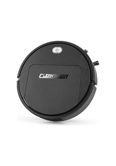 3 Ü 1 Arada Robot Süpürge: Süpürme, Silme Ve Emme Özellikli, 1500pa Güçlü Emiş, 90 Dakika Çalışma Süresi Siyah Siyah