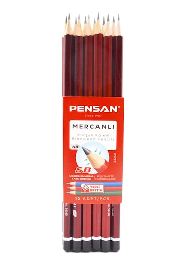 Pensan Hb Mercanlı Kurşun Kalem 144 Adet Siyah