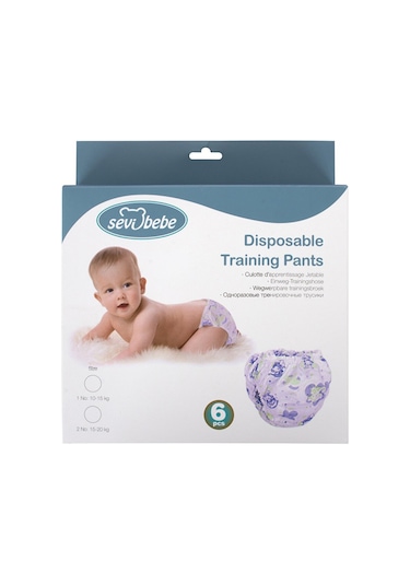 Sevi Bebe Kullan At Bebek Alıştırma Külodu 6 Adet Kül Rengi 1 Yaş