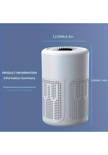 Honeybeeshop Beyaz Taşınabilir Hava Temizleyici 99 Toz Giderir 1000w Aromaterapi Yatak Odası Araba Ofis