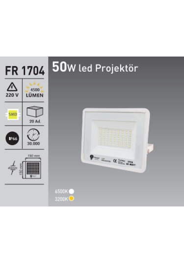 Forest 50w Led Projektör Beyaz Işık