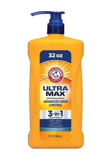 Arm&hammer Ultra Max Cool Water 3in1 Duş Jeli,şampuan,saç Kremi 32 Oz 946ml Ferah