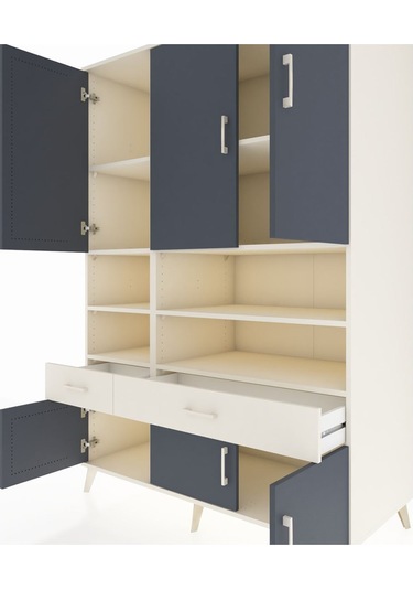 Kronos Dolap 8 Raflı 2 Çekmeceli 6 Kapaklı 132x59x195 Aytaşı-antrasit/aytaşı Antrasıt/aytası Kronos Dolap 8 Raflı 2 Çekmeceli 6 Kapaklı 132x59x195 Aytaşı-antrasit/aytaşı Antrasıt/aytası