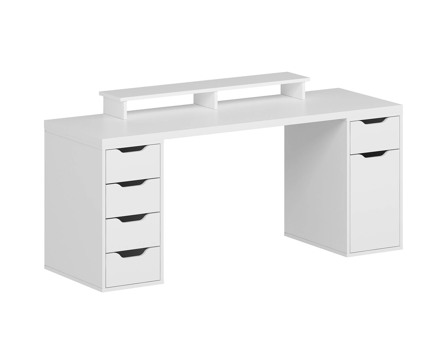 Alen 180 Cm 5 Çekmeceli Dolaplı Çalışma & Oyuncu Masası - Beyaz Beyaz