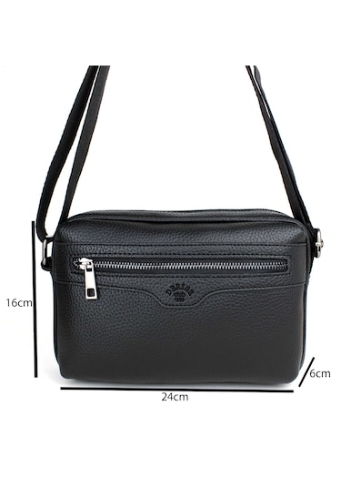 Erkek Siyah Ayarlanabilir Omuz Askılı Çapraz Omuz Çantası Siyah