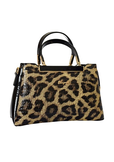 Elegant Leopar Desenli Kadın El Ve Omuz Çantası Leopar