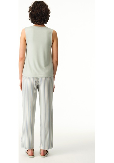 Penti Açık Yeşil Serenity Çizgili Pant Pijama Altı Ge22