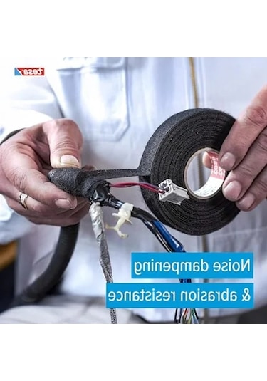 15 M Uzunluk, 19 Mm Genişlikte Yapışkan Kablolama Tezgahı Bez Bant Seti 5 Rulo