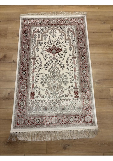 Tuğra İpek Seccade Halı %100 Bambu Doğal İplik 80x125 Cm