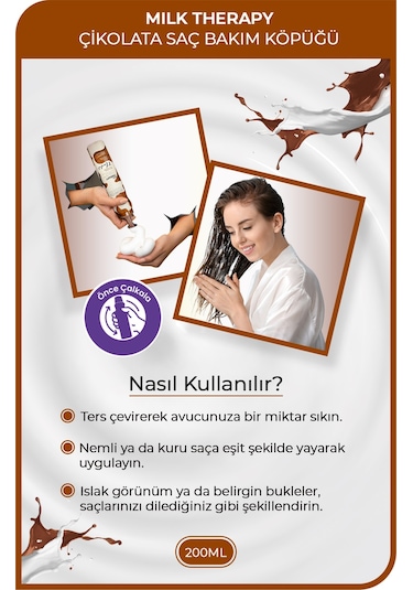Morfose Milk Therapy Chocolate Saç Bakım Köpüğü 200 ML