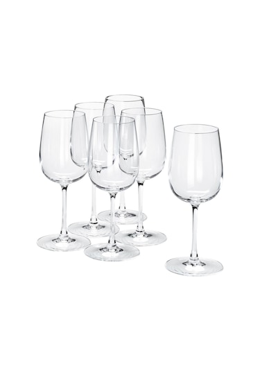 Beyaz Şarap Kadehi, Cam, 32 Cl, 6 Adet Beyaz