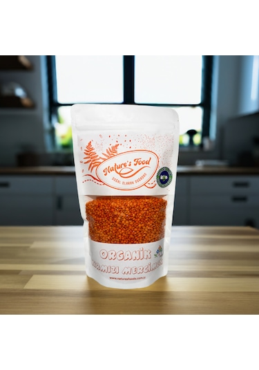 Organik Kırmızı Mercimek 500gr Pestisit Analizli Organik Sertifikalı
