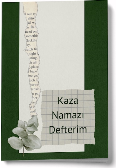 1 Yıllık Kaza Namazı Defterim - Yeşil Çok Renkli