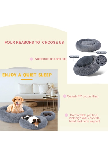 Leezsing Çıkarılabilir Yumuşak Yastık, Büyük Sakinleştirici Yastık, Yıkanabilir Evcil Hayvan Yastığı, Kendinden Isıtmalı Yastık Yatağı, Çeşitli Renkler