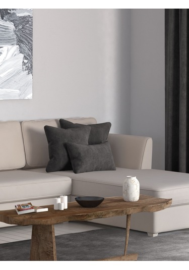 Br Perle Home Daily Series Gri Renk Kırlent Yastık Kılıfı Gri