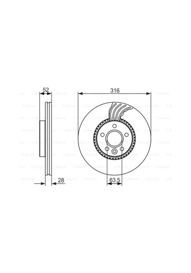 Volvo S60 T4 1.6 2010-2015 Bosch Ön Disk 2 Adet N11.4559