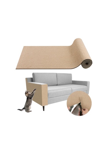 Mufunye Kesilebilir Kedi Tırmalama Tahtası Kendinden Yapışkan Duvar Tırmanma Ve Mobilya Koruyucu