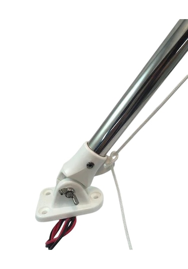 Tekne Bayrak Direği. 50cm. Reflektörlü. Seyir Feneri Kombine Set