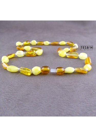 Bebek Kolyesi Doğal Damla Kehribar N11.6006 Turuncu