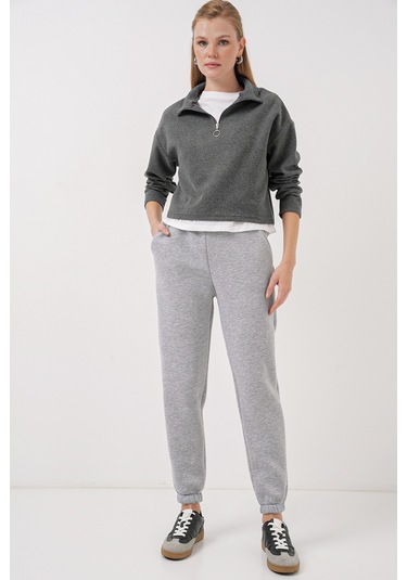 Bigdart 55450 Üç İplik Eşofman Altı - Gri