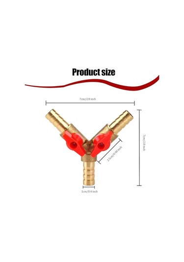 Y-ayırıcılı 3 Yollu Küresel Vana, Saksı Bitkilerini Sulamak İçin Su, Petrol Ve Gaz İçin Çapı 10 Mm Olan 3 Yollu Pirinç Küresel Vana Diğer
