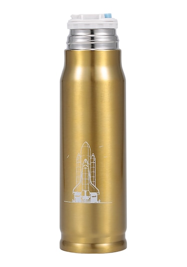 Ruicoo Termos Çelik 500ml Vakum Yalıtımlı Seyahat Bardağı - Sıcak Soğuk Koruma Altın