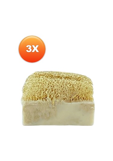 Doğal Kabak Lifli Kaymaklı Sabun 120 Gr Üçlü Set