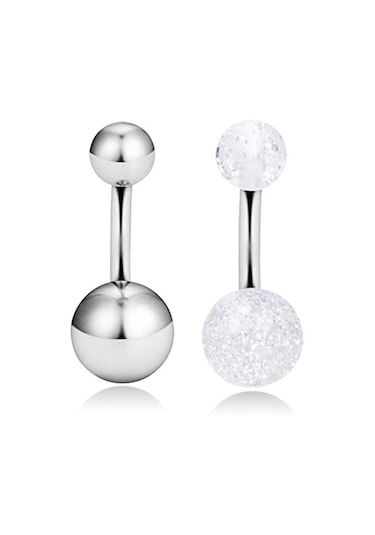 Homyl 9 Adet Göbek Halkası Dangle Elmas Takılar Kadınlar Altın - Gül