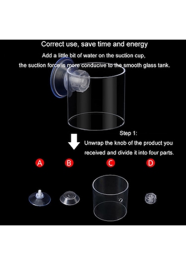 Sones Akrilik Şeffaf Besleme Halkası Balık Tankı Besleyici Yüzer Sabit Balık Besleyici, Özellikler: Küçük Silindir
