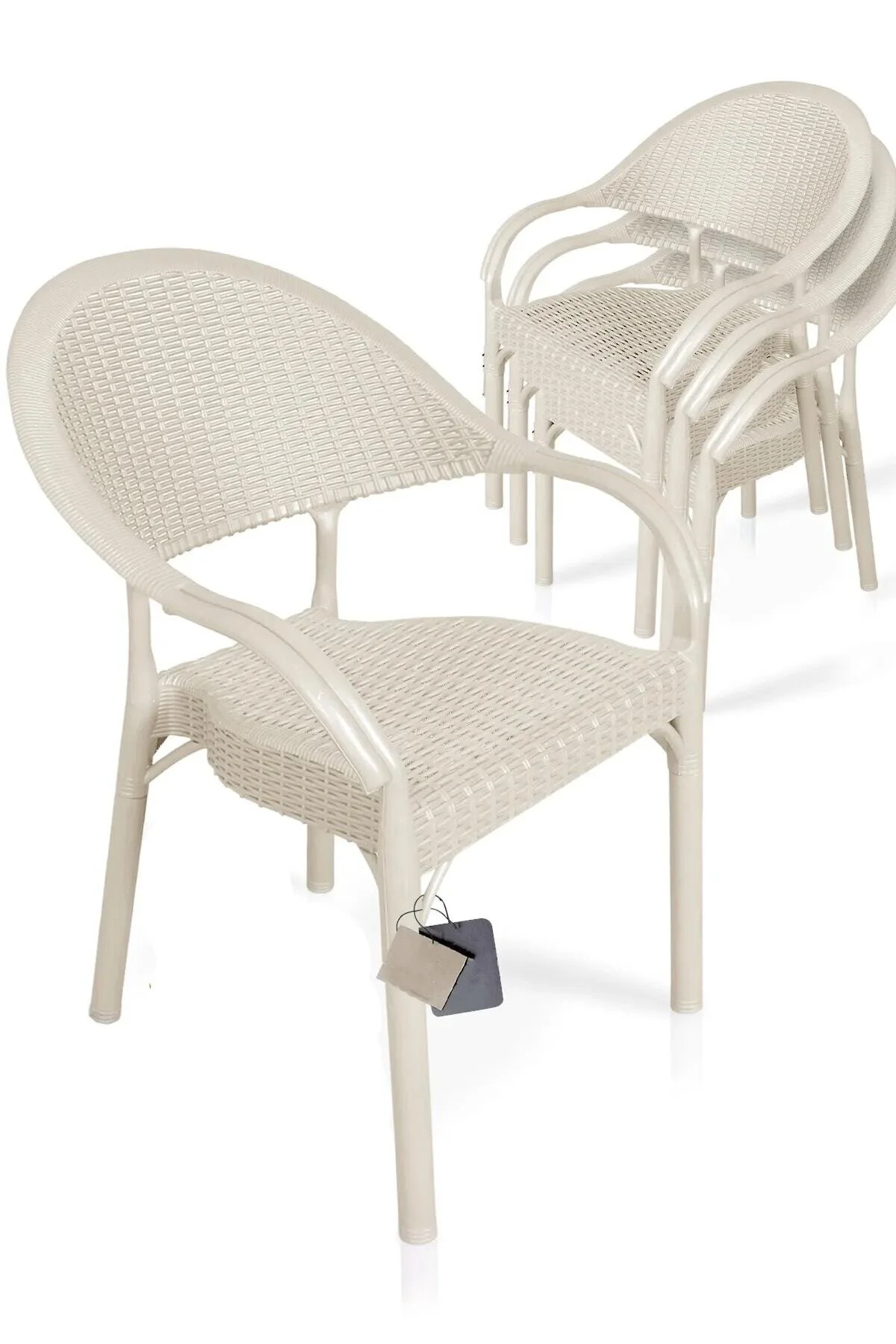 Alezy Bambu Balkon Bahçe Masa Takımı 4 Kişilik 70x70 Masa 4 Adet Bambu Koltuk Cappucino