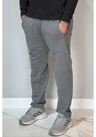 Paçası Düz Beli Lastikli 3 Cepli Erkek Eşofman Altı 4706 Antrasit Antrasit