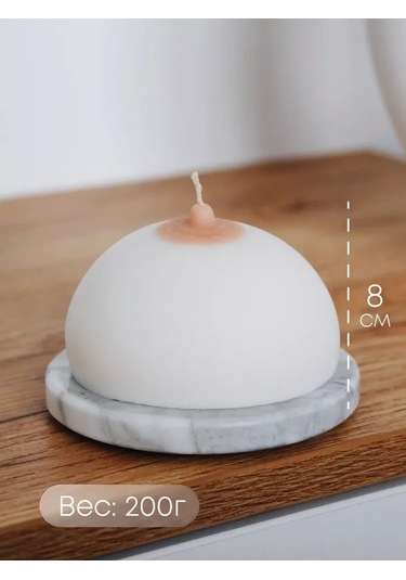 Ivamed Doğal Dekoratif Balmumu Mum Meme Göğüs 220895406 Sütlü