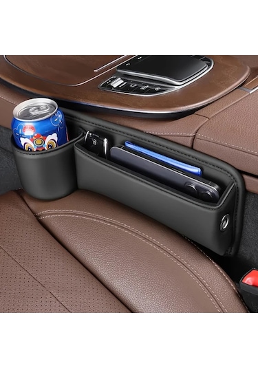 Dashanshop Evrensel Araç Koltuğu Arası Organizer 2 Adet Siyah Çok Fonksiyonlu Saklama