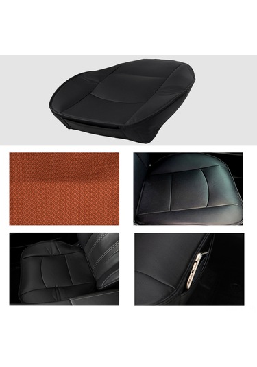 Yifomall Ön Koltuk Tam Kaplama Örtüsü - Deri Malzeme, Siyah Renk, Evrensel Uyum Büyük Araçlar İçin Uygun Değil