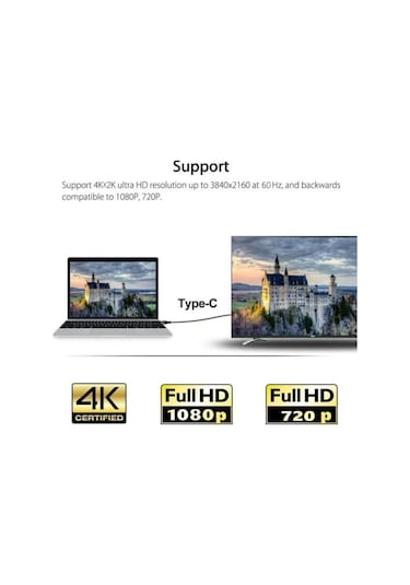 Daytona Hc-01 Type-C=4K Hdmi Görüntü Aktarim Kabl