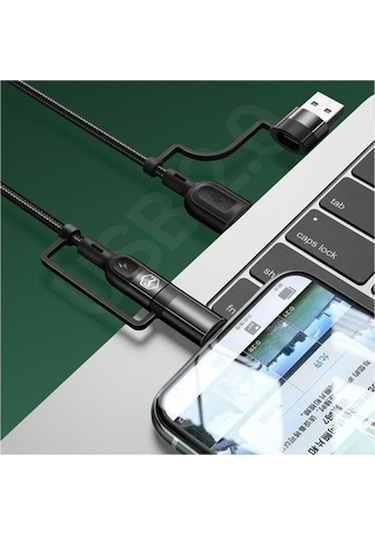 Mcdodo Ca-8070 60W 3A 4In1 Hızlı Şarj Data Kablo 1.2M Siyah (525852039)