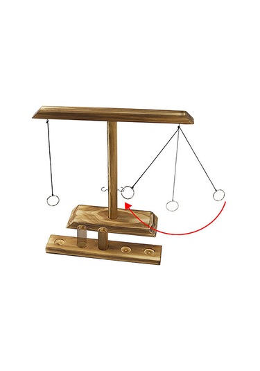 Ximistore9 Orta Boy 30cm Karbonize Ahşap Halka Atma Oyunu - Çift Kişilik Masa Oyunu - El-göz Koordinasyonunu Geliştirir