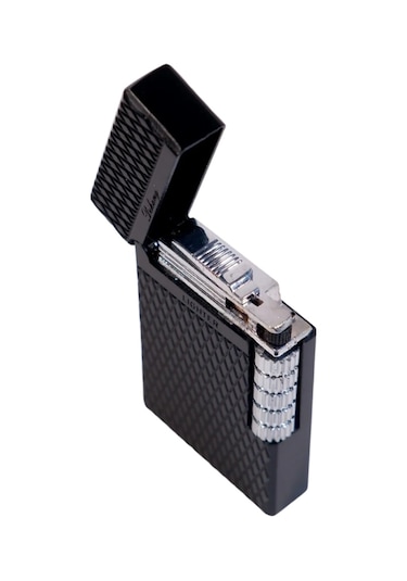 Black Martin Soft Flame Desenli Siyah Metal Çakmak - Tr9279