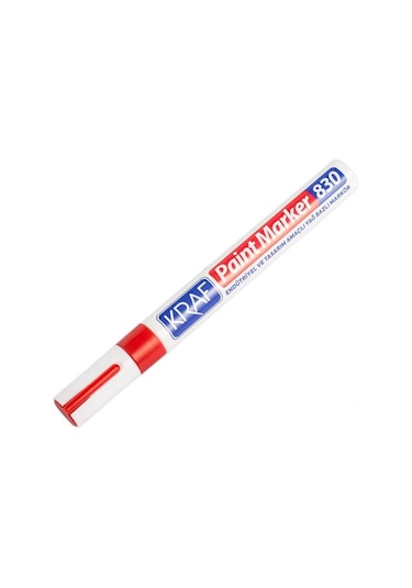 Kraf 830 Paint Markör Kalem Kırmızı 12'Li