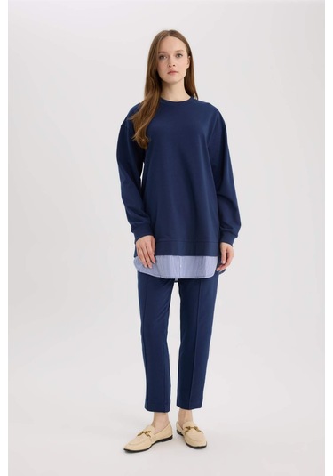 DeFacto Harem Basic Düz Sweatshirt Kumaşı Pantolon D9363AX25SPNV248
