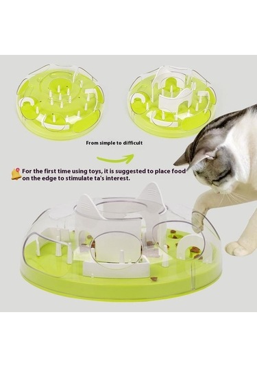 Dm Abs Interaktif Kedi Labirent Oyuncak Yavaş Besleyici Kase Anti-boğulma Sindirim Destek