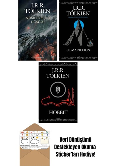 Númenor Un Düşüşü + Silmarillion + Hobbit Siyah Kapak