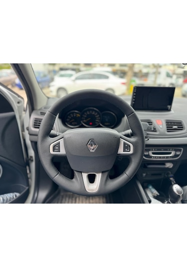 Fluence Araca Özel Direksiyon Kılıfı Nokta Düz Siyah