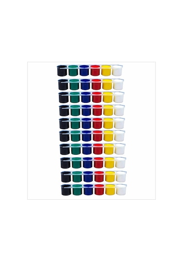 10 Adet 6lı 25 Ml Akrilik Boya 6x25 Toplam 150 Ml Renkli