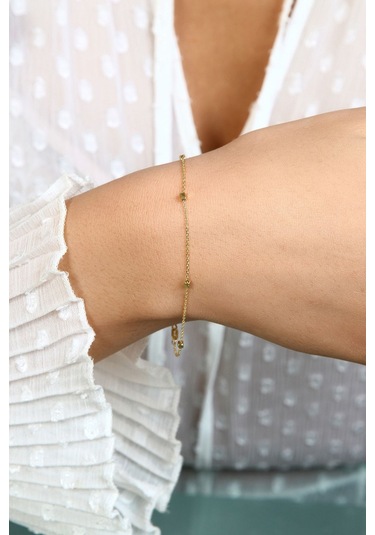 Altınkesesi 14 Ayar Altın Küp Zincir Bileklik - Sarı Sarı Altın