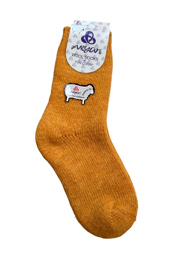 Aryün Çocuk Rengarenk Yün Çorap 6 Çift Renkli